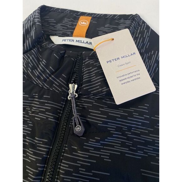 NWT PETER MILLAR Merge Elite Hybrid Full Zip Golf Jacket Black Size MEDIUM $230 - Picture 5 of 13